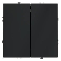 Изображение Выключатель встраиваемый VOLTUM S70 двухклавишный 10А (графит)